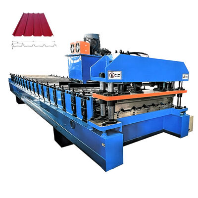 Single Layer Roll Forming Machine with Hydraulic Cutting and 6-8m/min Speed for Galvanized Roofing Sheets